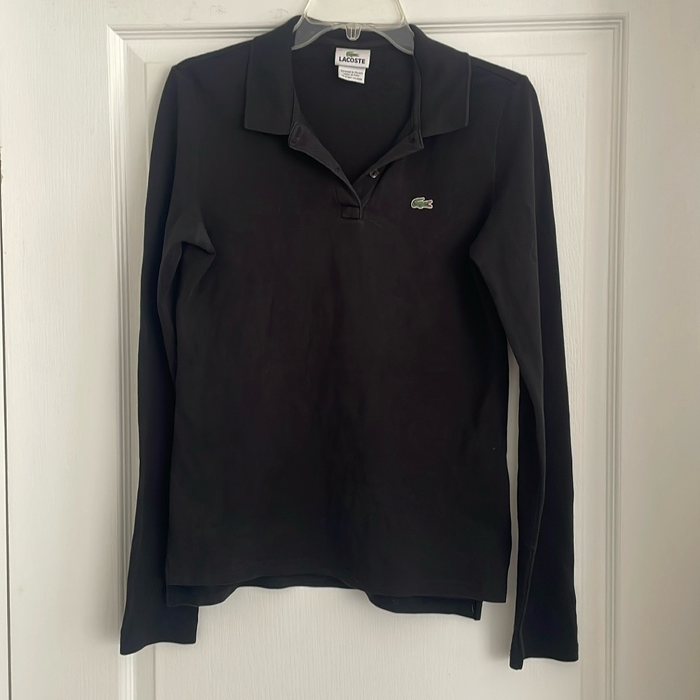 Lacoste Black Longsleeve Polo
